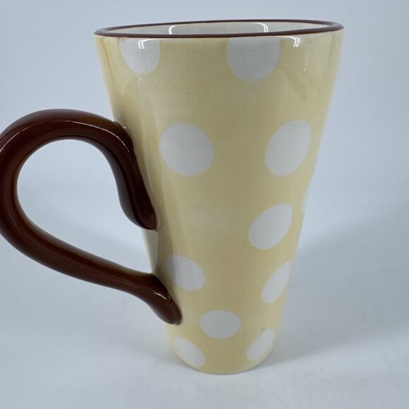 Latte Mug Dot Crazy Paula Deen At Home 16 Oz Ceramic Coffee Hand Painted Tall - Picture 4 of 10